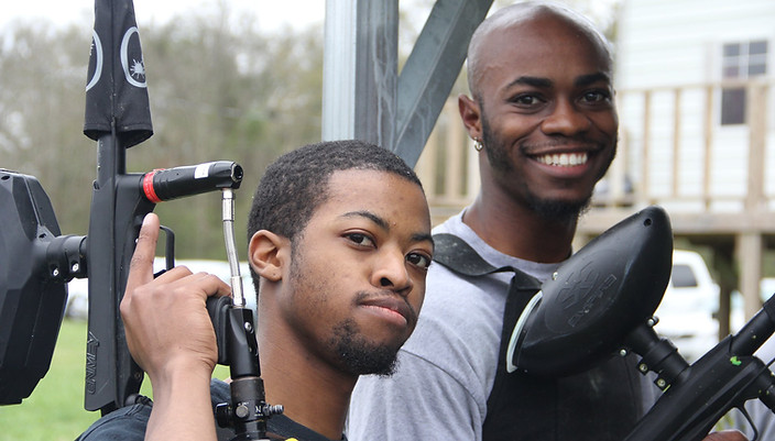 Paintball players at Eagle Action Sportz