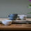 Thumbnail: Neutral cereal breakfast bowl set irregular edges organic shape reactive glaze Dessert bowl artisan soup bowl blue