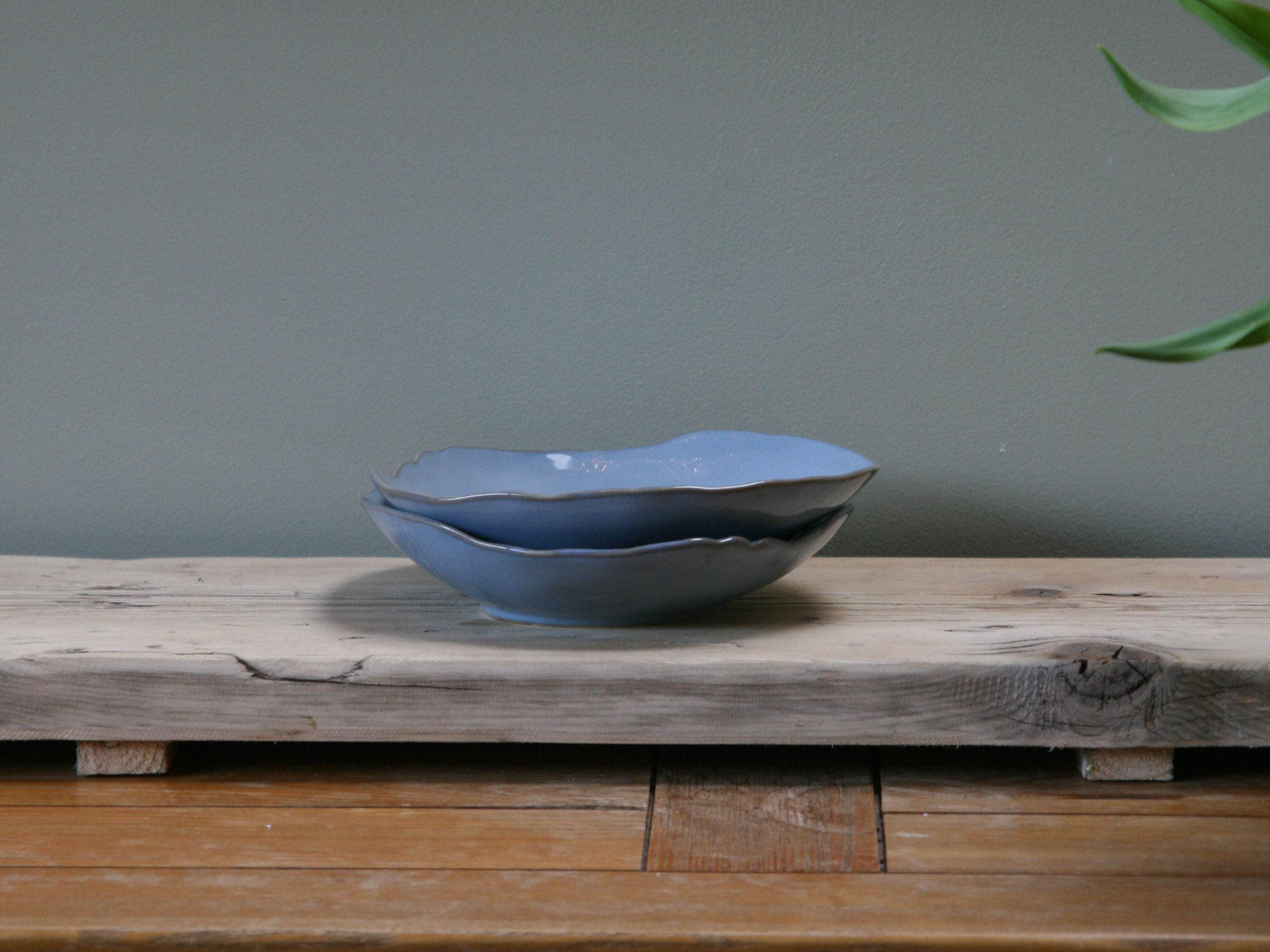 Eden Ceramic Pasta Bowl Set of 2 - Ocean Blue