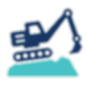 Icon of Digger on Construction Site