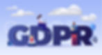 Illustration of people sitting around large GDPR logo