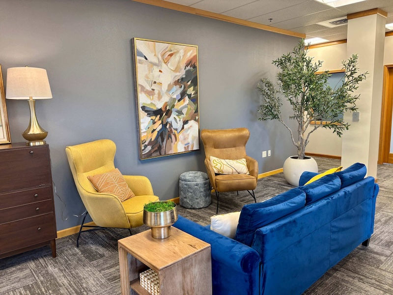 The Couch couples and family waiting room