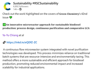 Check out the work highlighted on the covers of 𝐆𝐫𝐞𝐞𝐧 𝐂𝐡𝐞𝐦𝐢𝐬𝐭𝐫𝐲’s 42nd issue