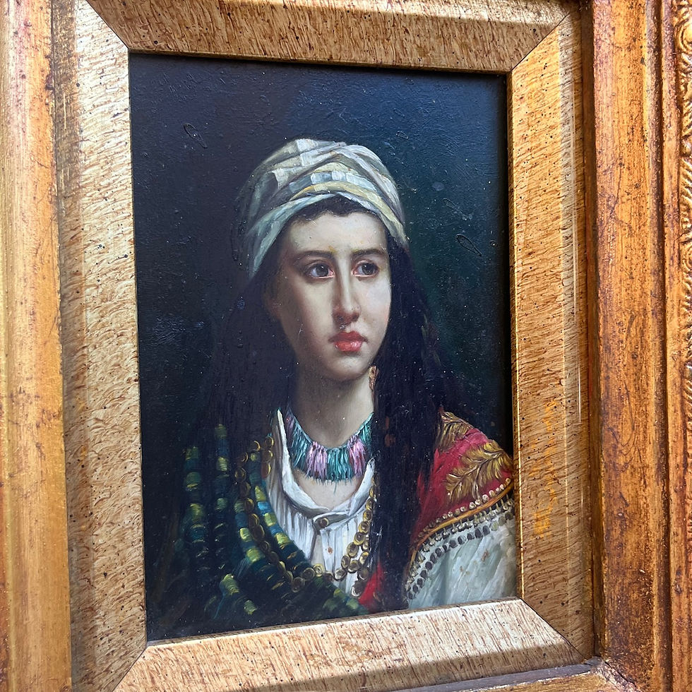 Thumbnail: Painting, Oil on panel, 19th century – Young Gypsy/Oriental Woman