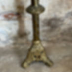 Miniature : Paire de chandeliers d’église – XIXe siècle – Bronze doré – Couvent italie