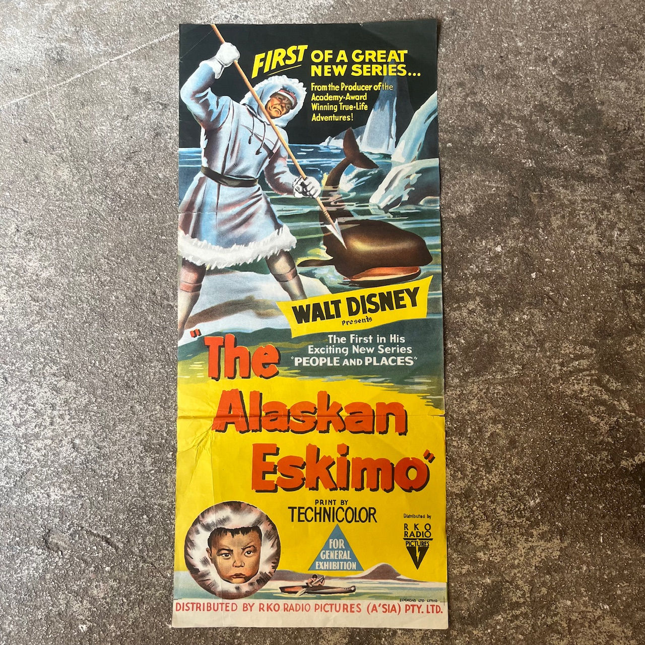 Original Movie Poster - The Alaskan Eskimo (Walt Disney) -1953