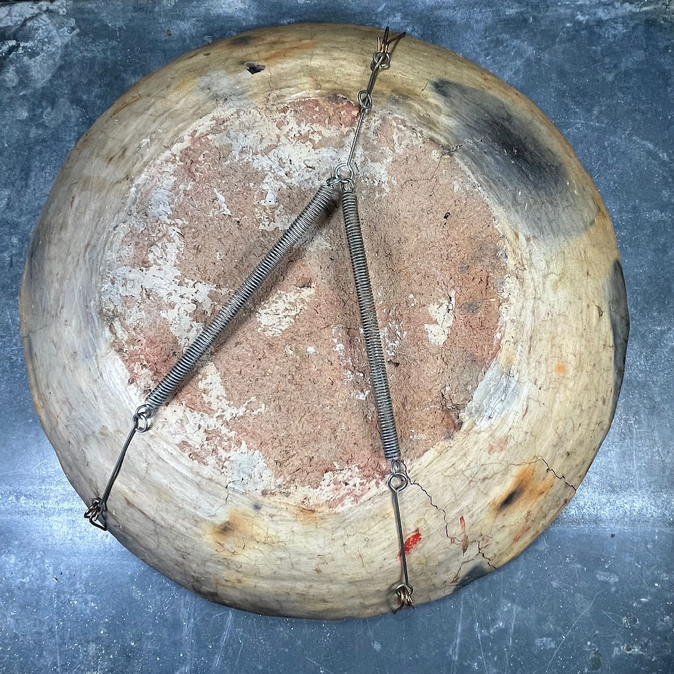 Thumbnail: Kabyle plate, dish in hand-painted terracotta – late 19th / early 20th century