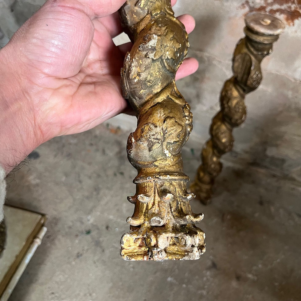 Thumbnail: Tabernacle door from the 18th-century church in Vouvant + 2 twisted columns