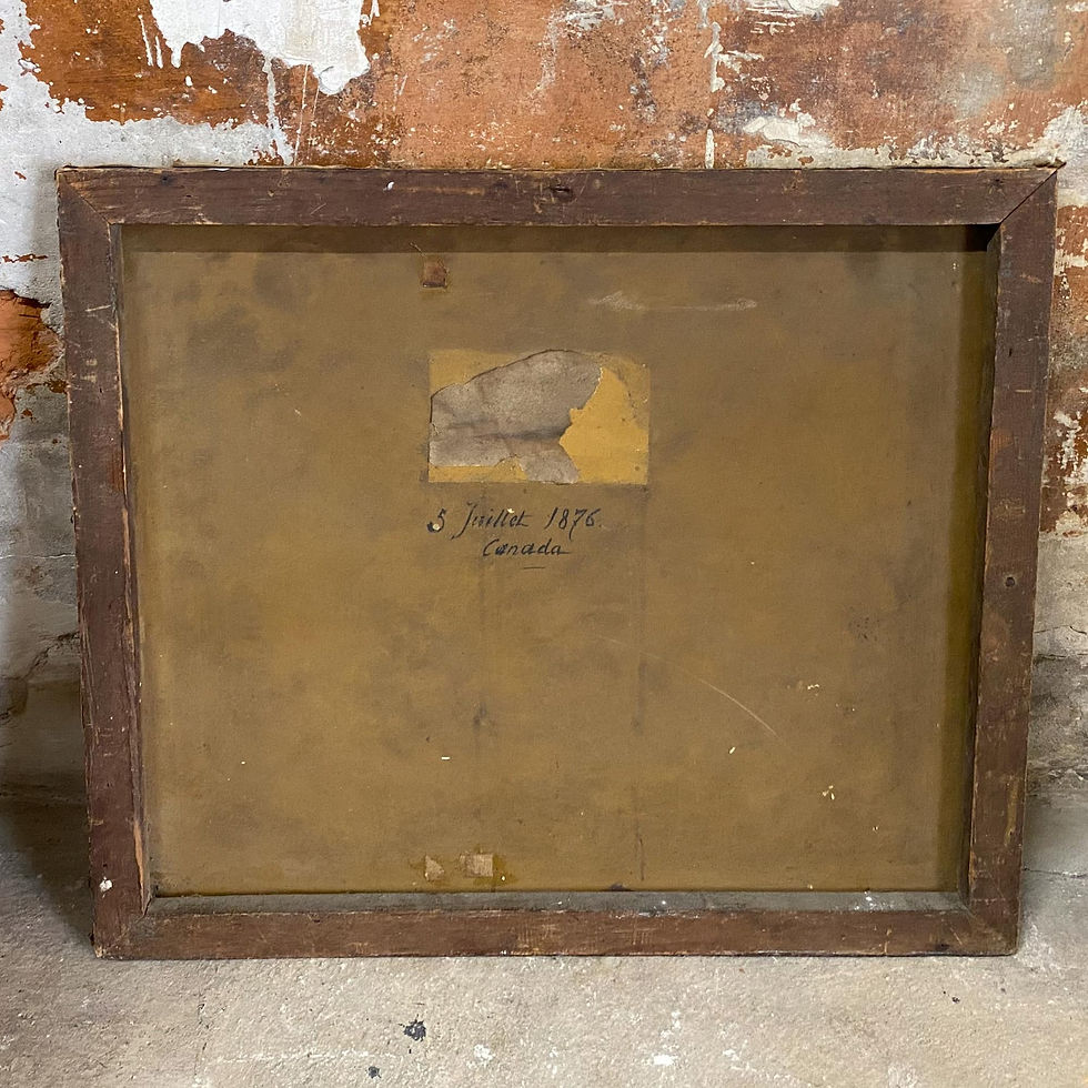 Thumbnail: Painting of a trap between Native Americans and trapper, 1876