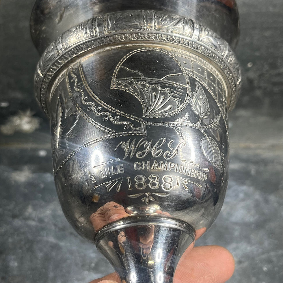Thumbnail: Silver Metal Sports Trophy - "WHY 1/2 Mile Championship 1888"