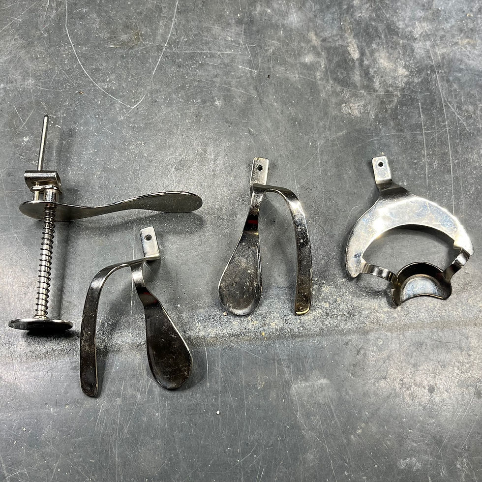 Thumbnail: Antique dental tongue depressor Automaton France c.1910 Medical