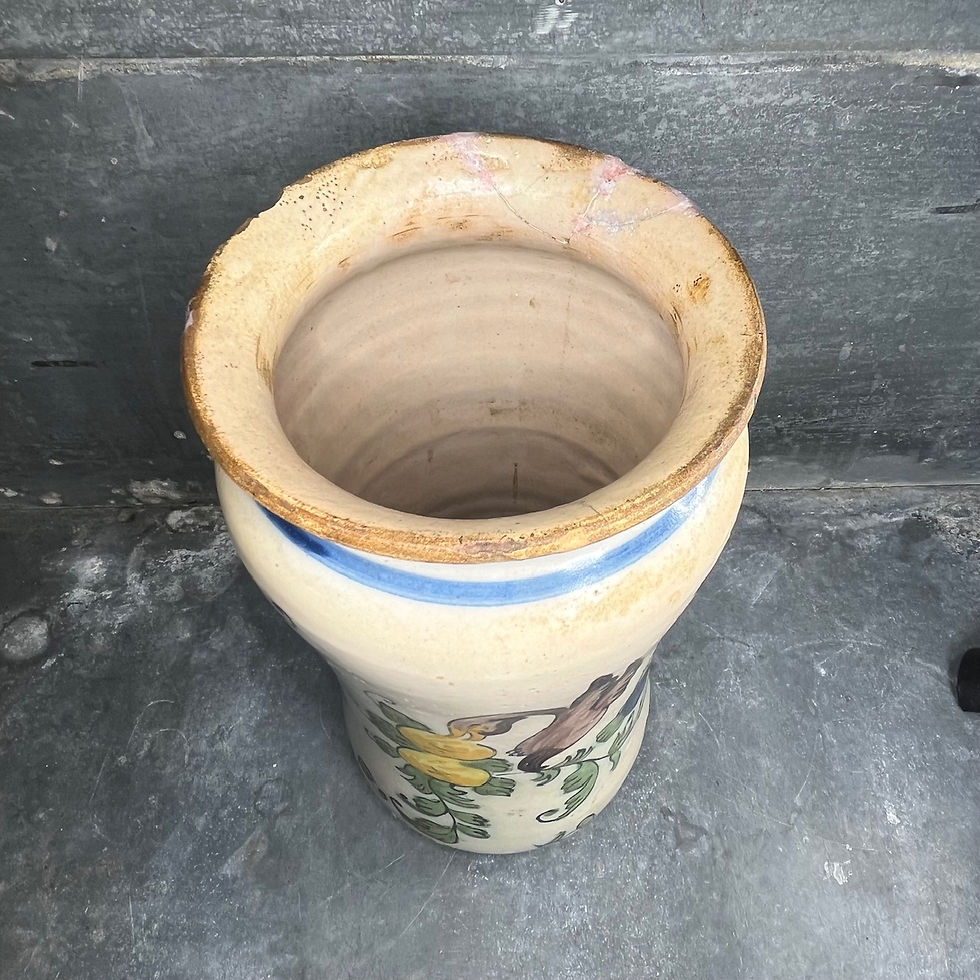 Thumbnail: Italian Albarello 18th Century – Apothecary Pharmacy Jar, Earthenware