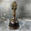 Thumbnail: Tibetan Hand Bell in Solid Bronze - 3-Headed Buddhist Deity. 19th Century