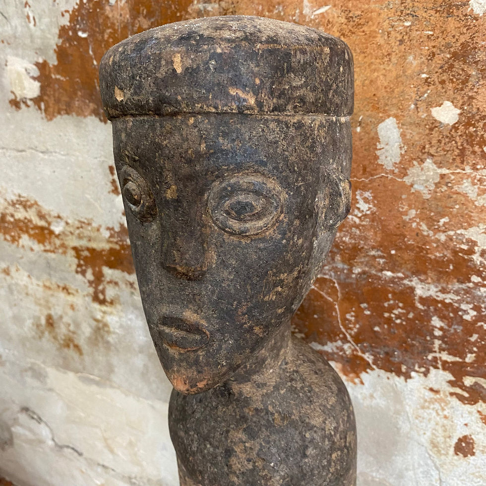 Miniature : Statue africaine DAN en bois sur socle, Côte d’Ivoire, Arts Premiers, Art Africain, 1900