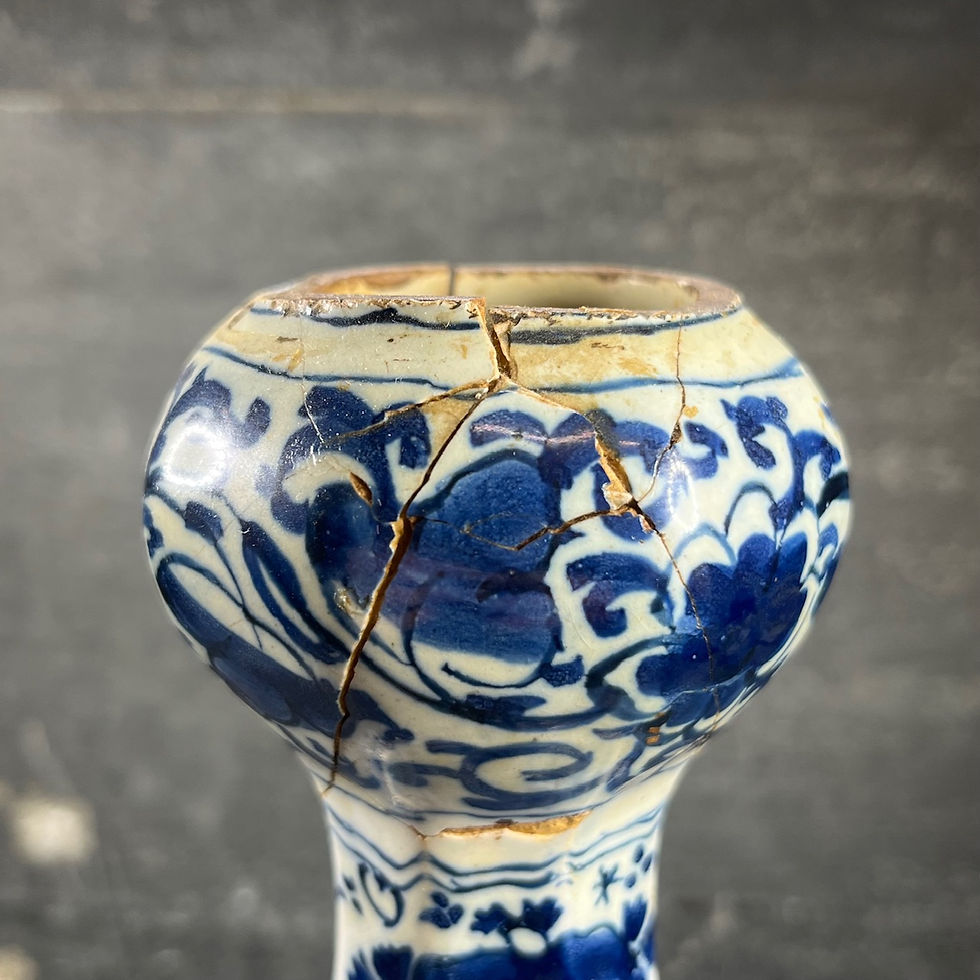 Miniature : Vase gourde faïence de Delft. Début  XVIIIe APK De Grieksche