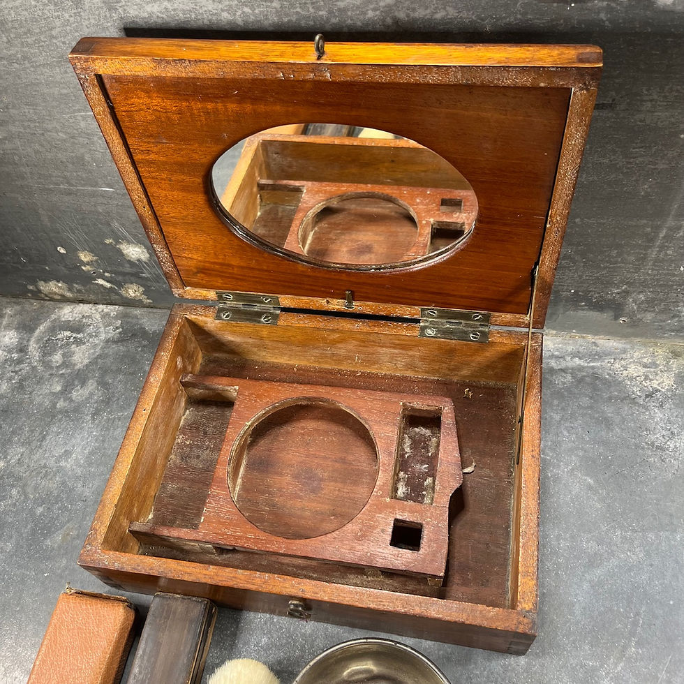 Thumbnail: Sailor's toiletries with military booklet, secret hiding place .1878