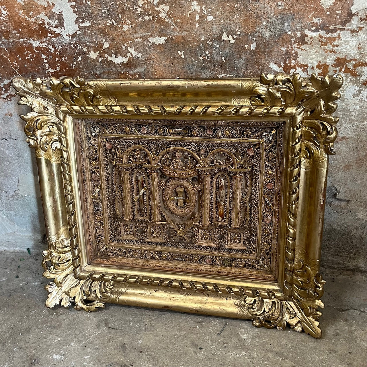 19th-century reliquary – 11 relics of martyrs – ex ossibus – Paperolles