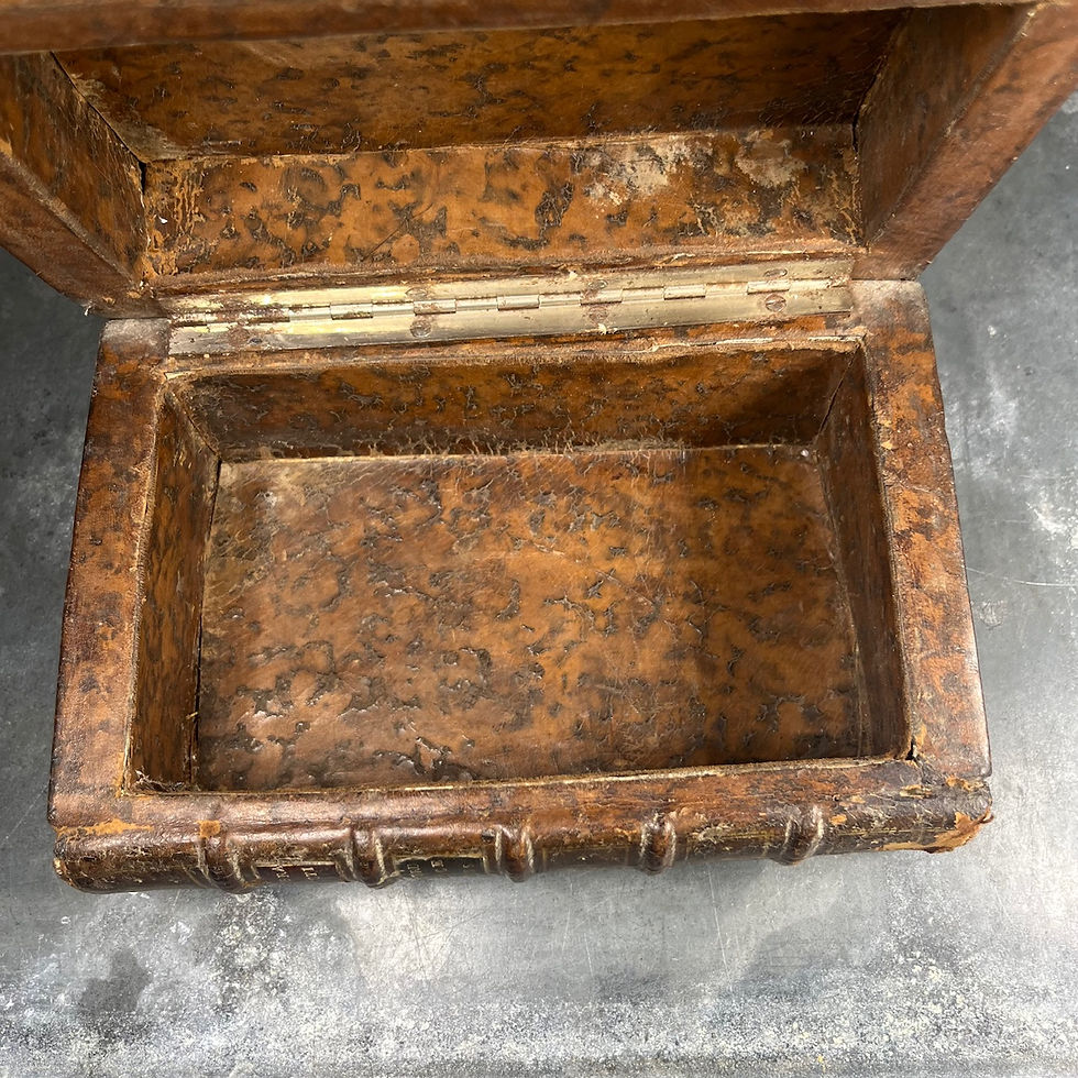 Thumbnail: Secret box disguised as books, leather, France circa 1790–1820, trompe-l'œil