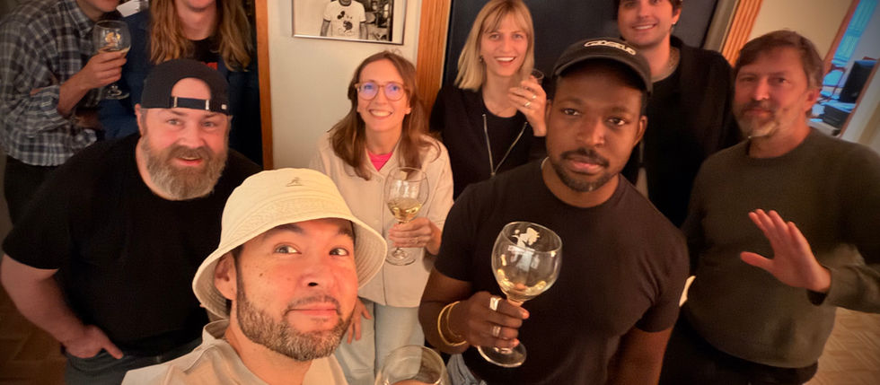 Celebrating the completion of Canis Major's first recording session at Sear Sound in New York