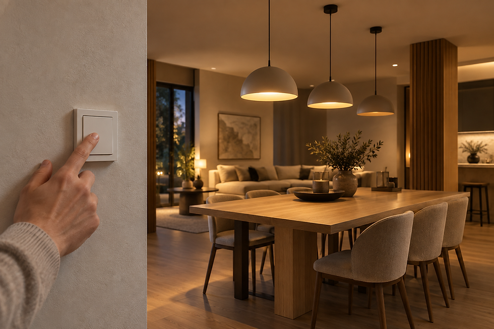 Variation de luminaires avec un bouton-poussoir compatible PUSH-DIM