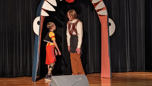 My Son Pinocchio Jr. Monstro Completed Set Piece Photo
A completed set photo featuring the completed Monstro set piece during a tech rehearsal.
Photo credits: Wesley Carney