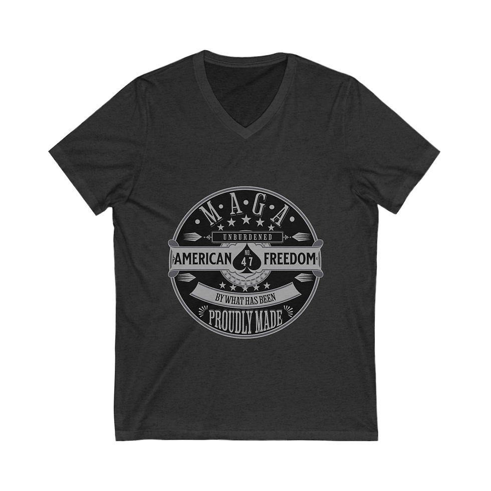Thumbnail: V-Neck Tee, Western American Patriotic Make America Great Again Shirt
