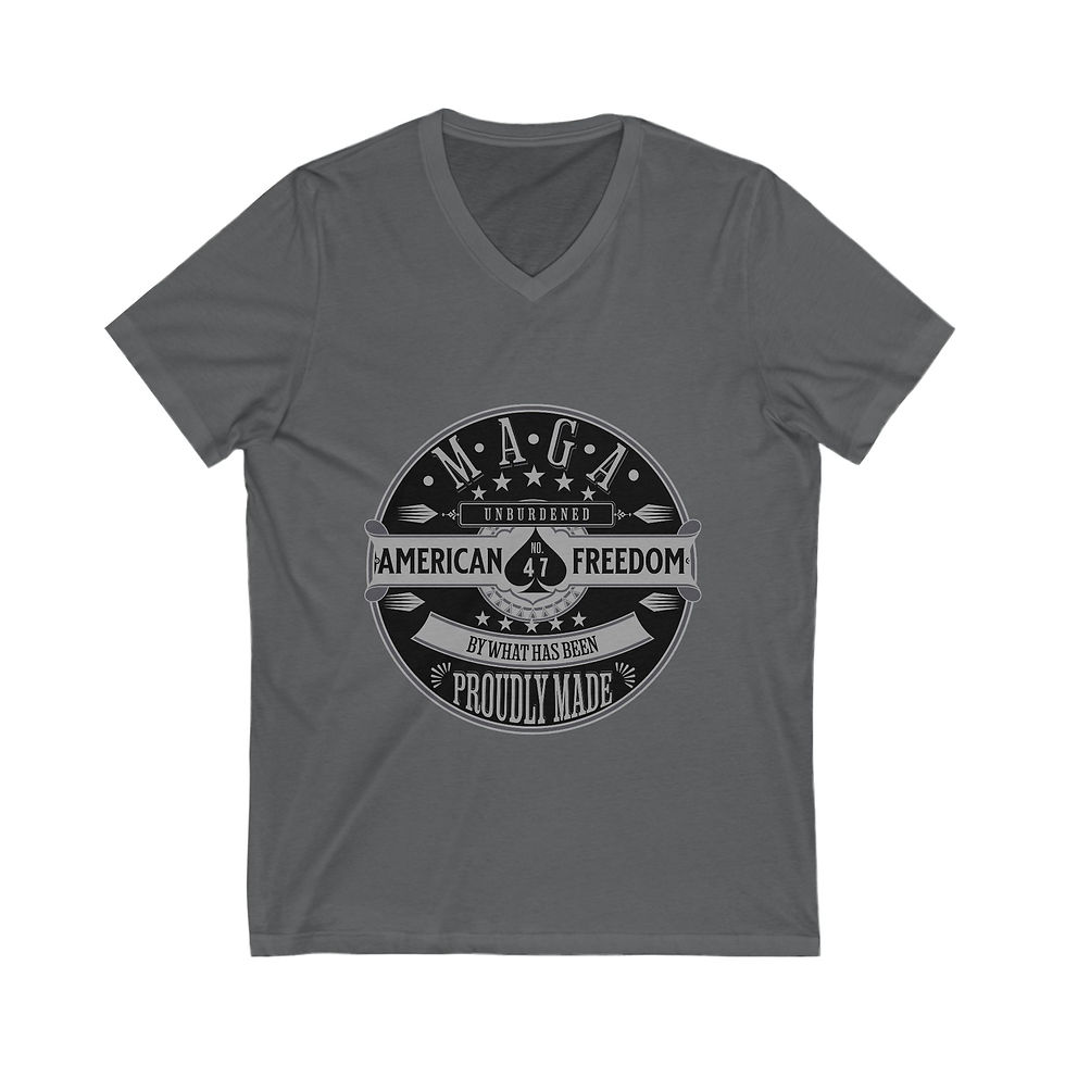 Thumbnail: V-Neck Tee, Western American Patriotic Make America Great Again Shirt