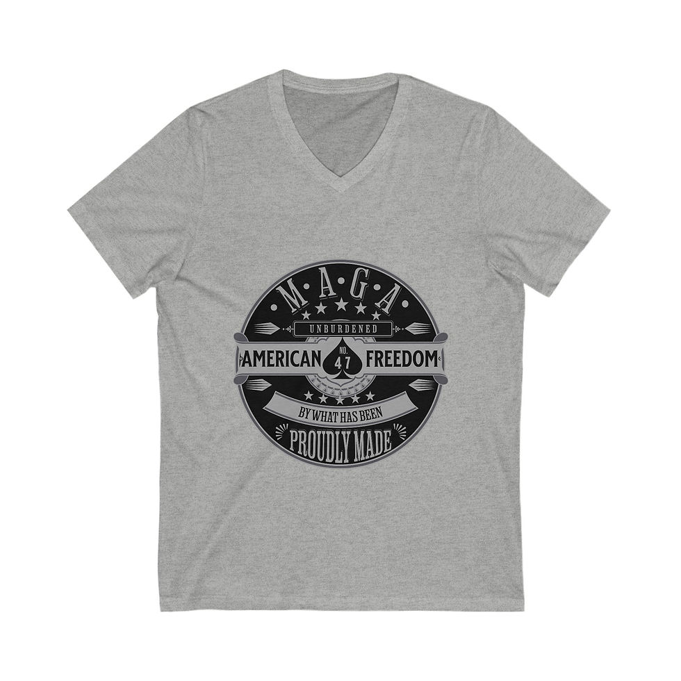 Thumbnail: V-Neck Tee, Western American Patriotic Make America Great Again Shirt