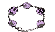 Purple enamel charm bracelet