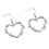 Thumbnail: 3D stainless steel barbed wire heart shape hanging earrings