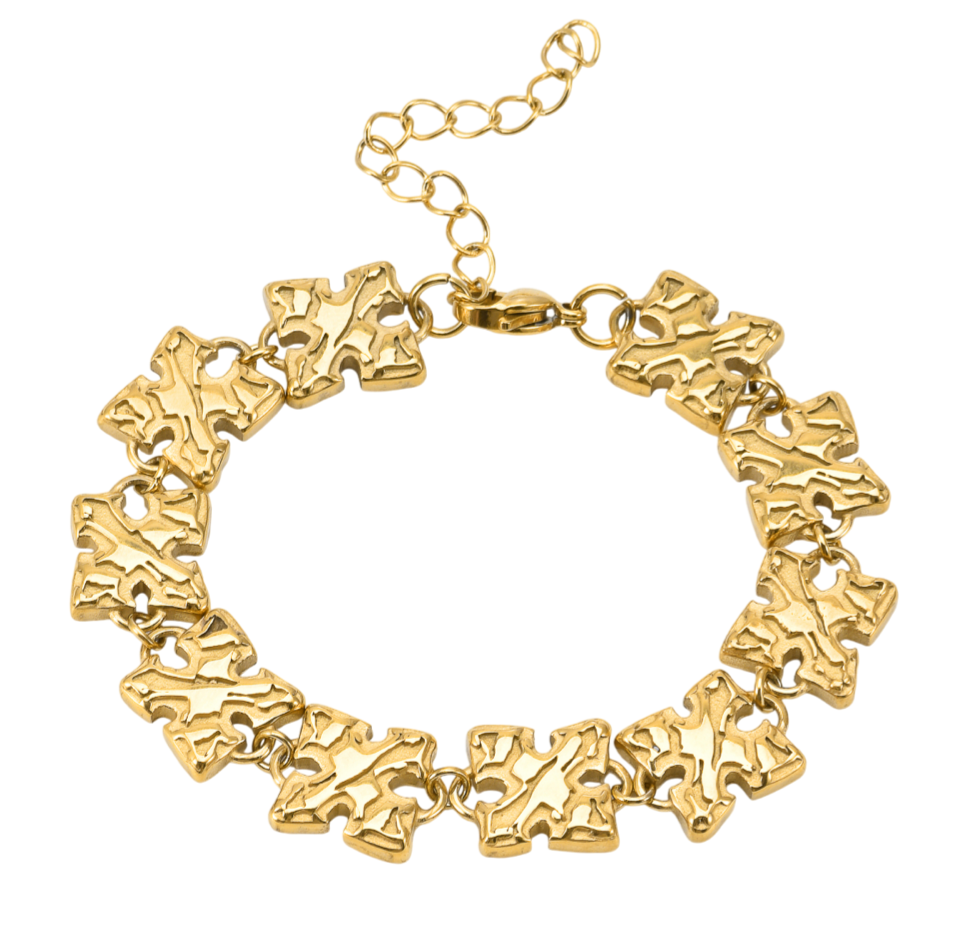 A 3D gold plated bracelet