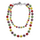 Thumbnail: Beaded wallet chain with 2 rows of colorful crystal gem balls