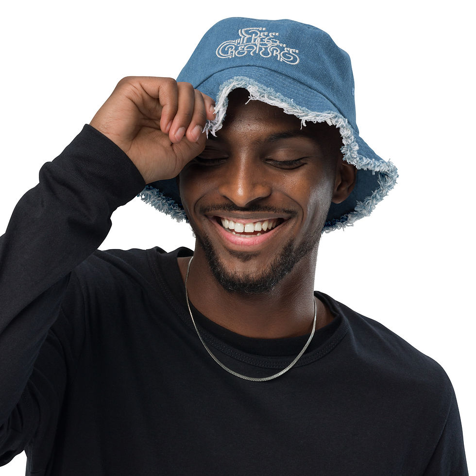 Logo Distressed denim bucket hat | Free Creatures