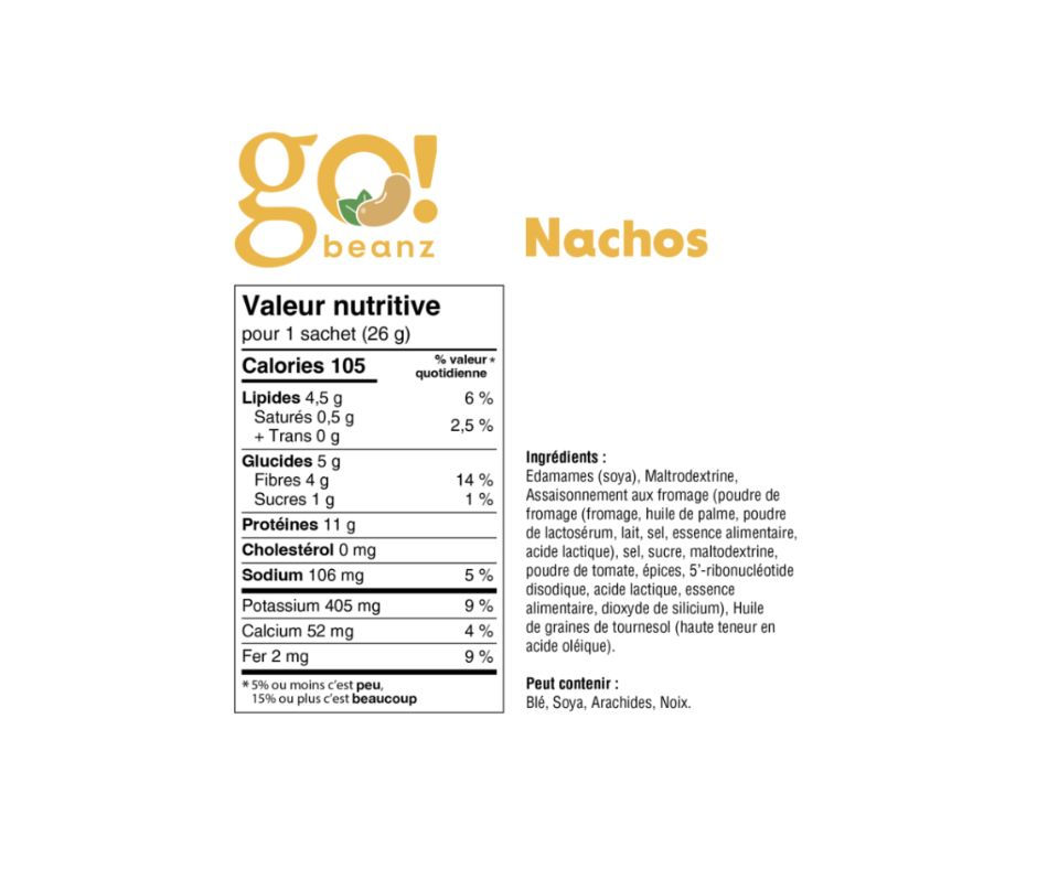 Miniature : Go beanz nachos - Go nutrition valeur nutritive vendu par Clinique Améthyste