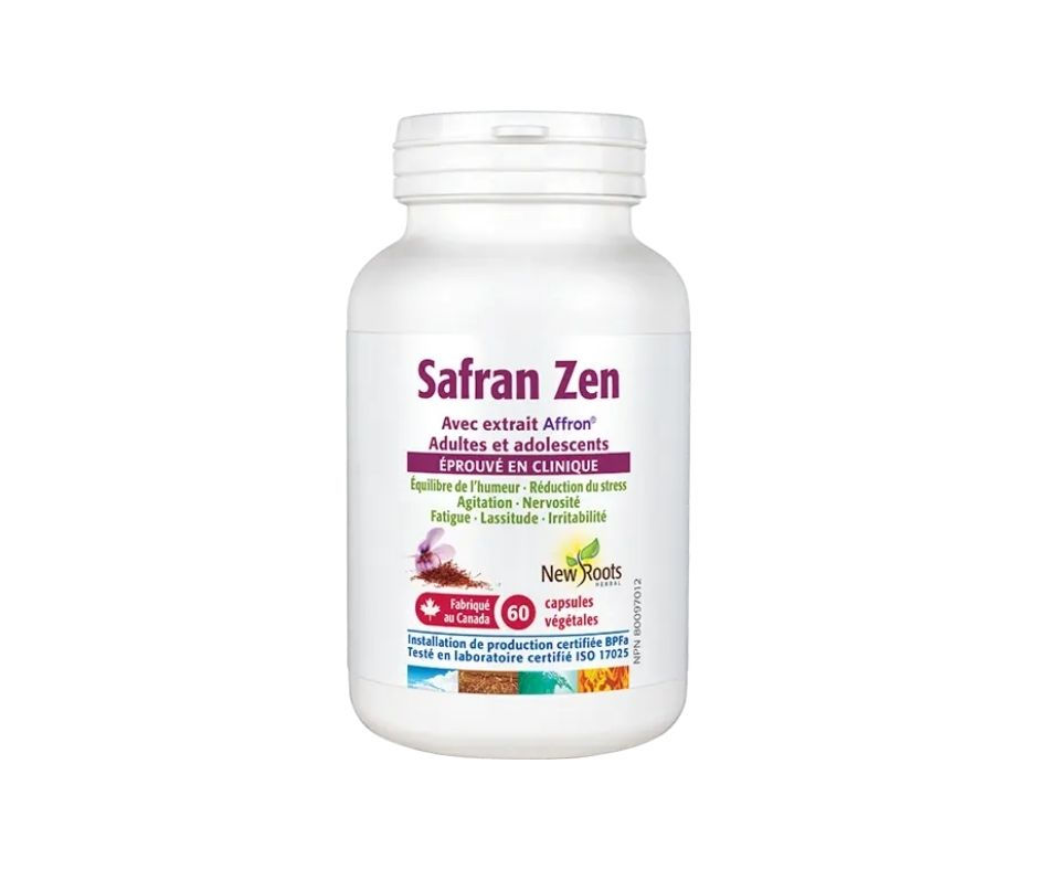 Saffron zen 60 capsules - New Roots vendu à la Clinique Améthyste