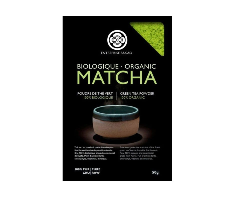 Matcha biologique (grade cérémonial) 50g - Sakao vendu par la clinique Améthyste