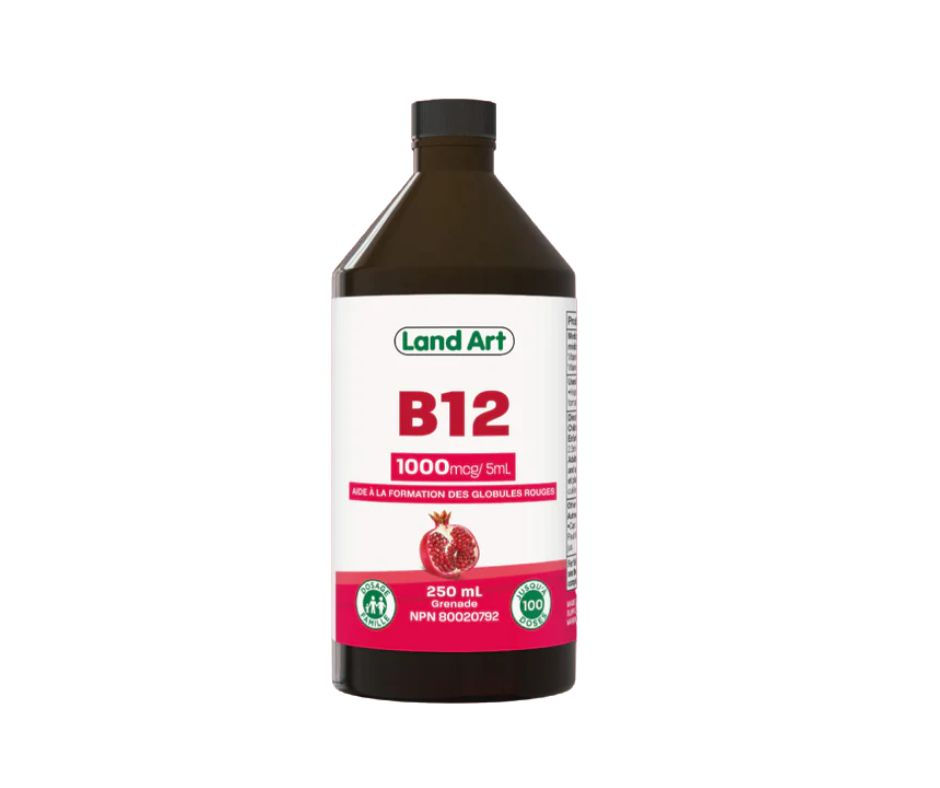 B12 1000 mcg/5ml 250 ml- Land Art vendu par la Clinique Améthyste