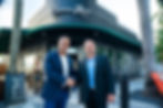 BOL Hospitality Group Co-Founder Eric Douglas with City of Hollywood Mayor Josh Levy.