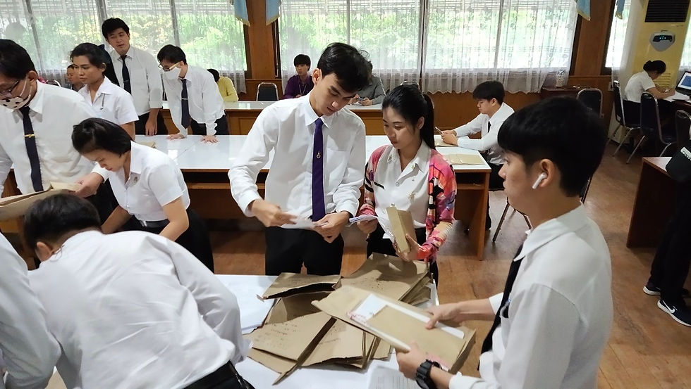 กรรมการกลาง จัดเรียงข้อสอบ