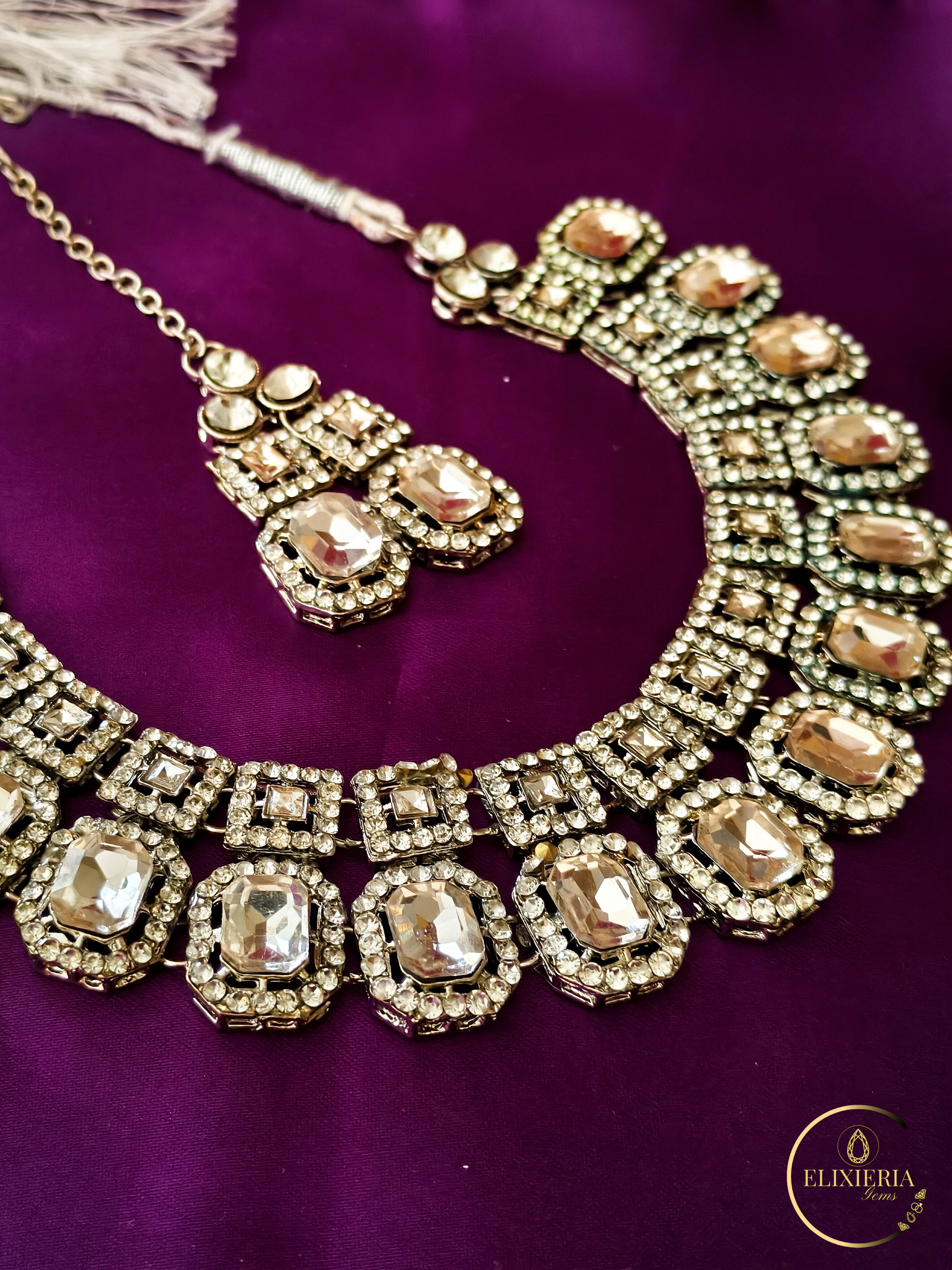 Nakshatra Empress AD Necklace Set