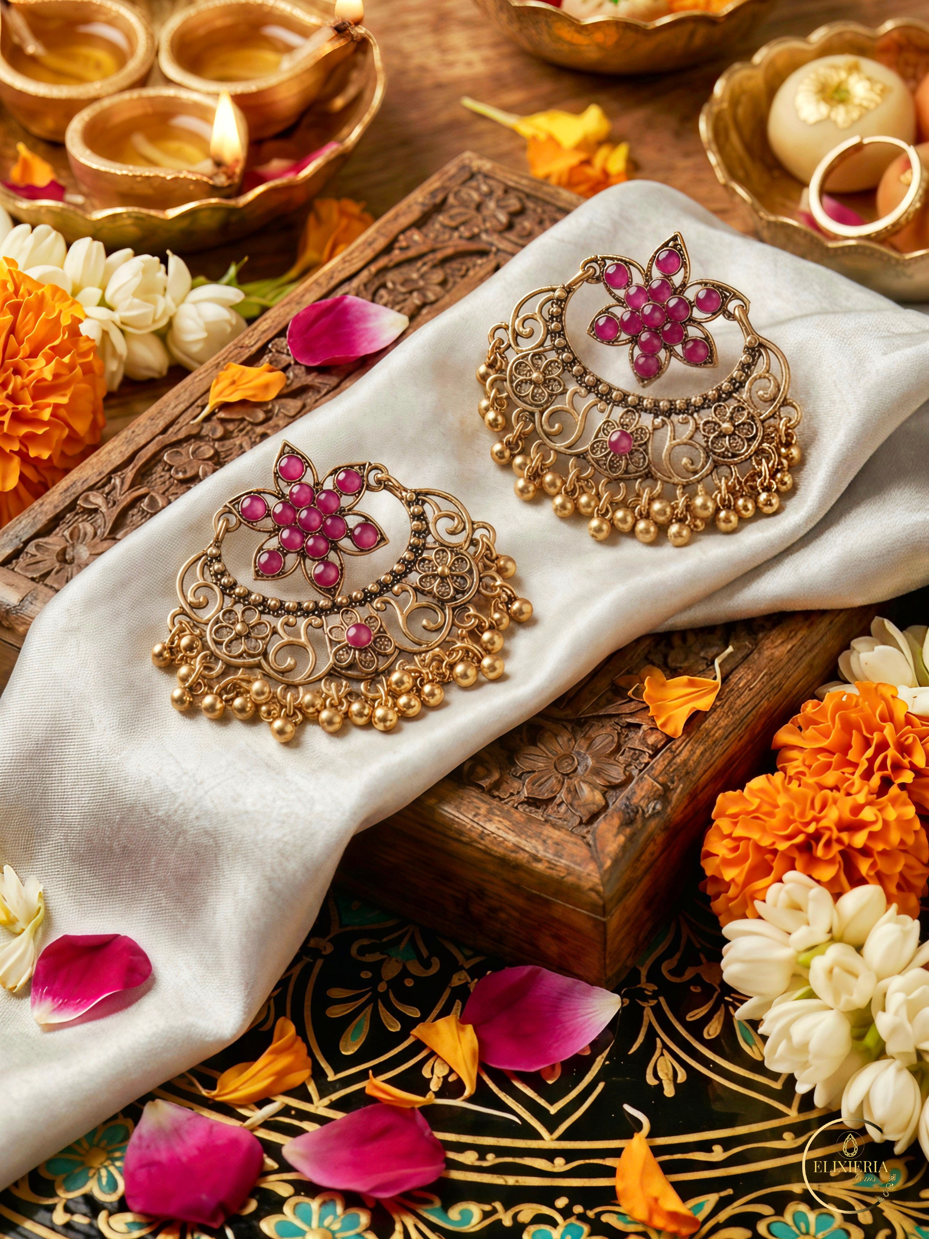 Kanak Crystal Art Earrings