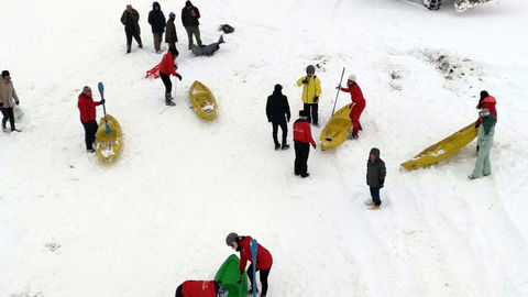 Ordu’da Karda Kano Keyfi! ❄️🚣‍♂️