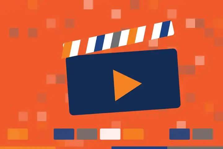 Film clapperboard illustration for a company profile film