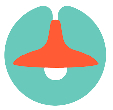 Abstract teal and orange design