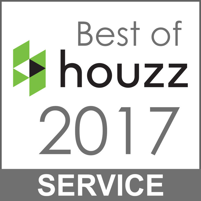 Best of Houzz 2017 award for service, green logo, about Studio One Architect