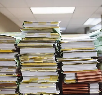 Big stack of papers, insurance nightmare