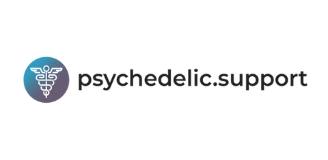 psychedelic.support logo with caduceus symbol