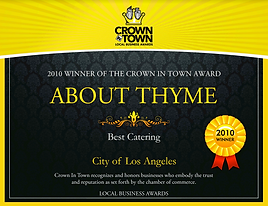 Crown in Town Award About Thyme