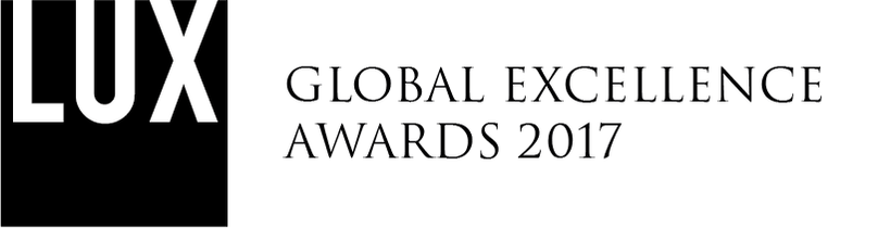 LUX Global Excellence Awards 2017 logo, showcasing the award title and year.