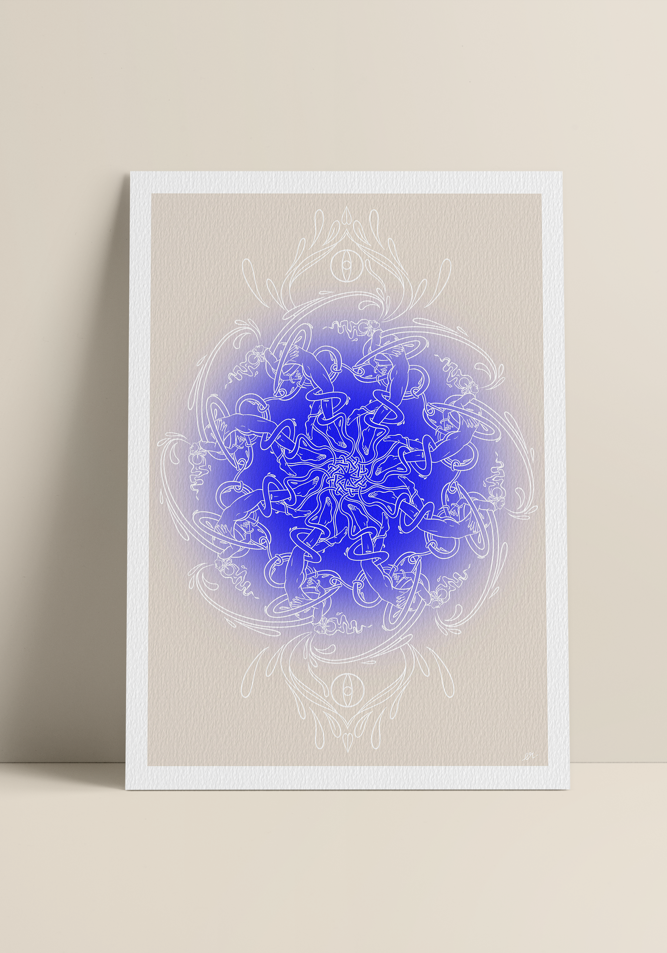 Affiche illustrée "Vagues de l'âme"